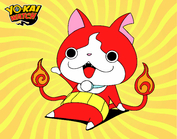 Jibanyan saludando