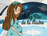 Mamá embarazada en el día de la madre