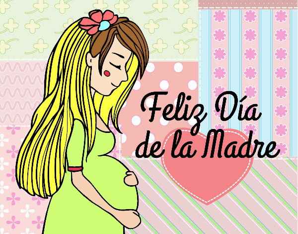 Mamá embarazada en el día de la madre