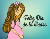 Mamá embarazada en el día de la madre