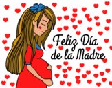 Mamá embarazada en el día de la madre