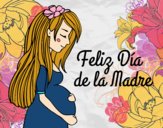 Mamá embarazada en el día de la madre