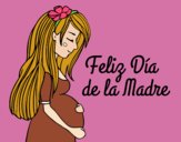 Mamá embarazada en el día de la madre