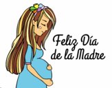 Mamá embarazada en el día de la madre