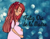 Mamá embarazada en el día de la madre