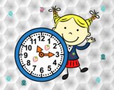 Niña con reloj