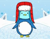 Pingüino con gorro