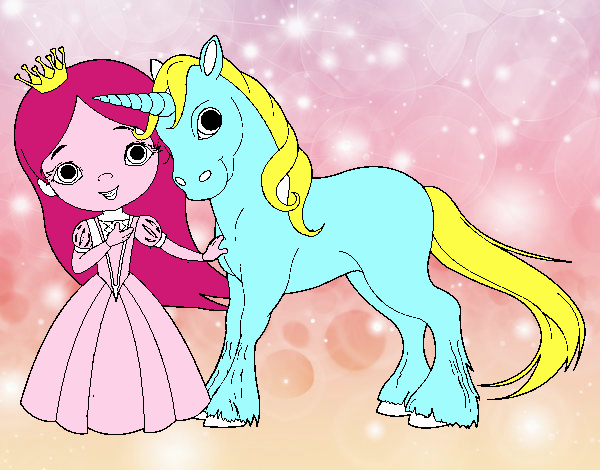 Princesa y unicornio