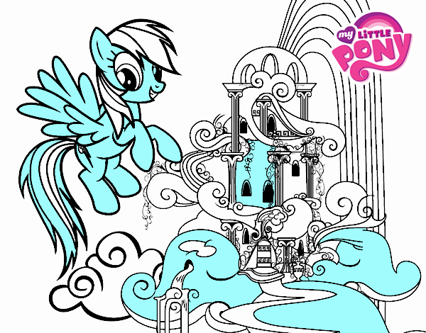 Rainbow Dash en su palacio