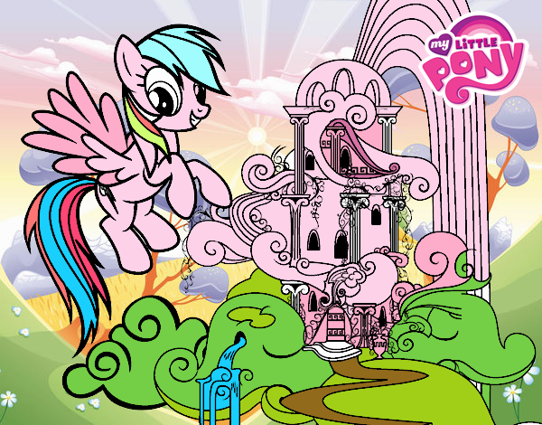 Rainbow Dash en su palacio