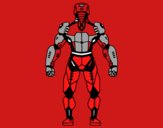 Robot luchador de espaldas