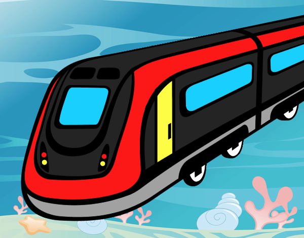 el tren estrellado en el mar