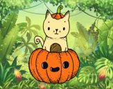 Un gatito de Halloween