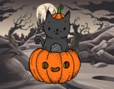 Un gatito de Halloween