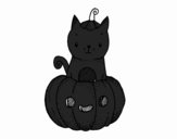 Un gatito de Halloween