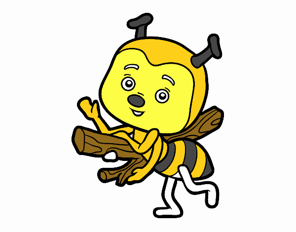 Abeja saludando