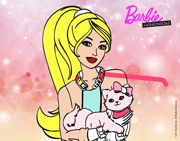 Barbie con su linda gatita