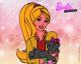 Barbie con su linda gatita