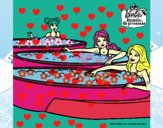 Barbie y sus amigas en el jacuzzi