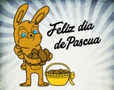 Conejo con muchos huevos de Pascua