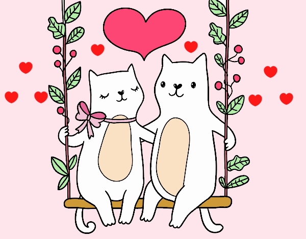 Gatitos enamorados