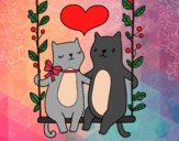 Gatitos enamorados