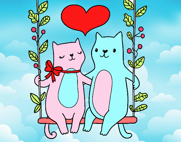 Gatitos enamorados