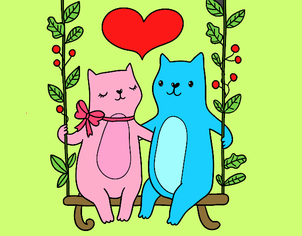 Gatitos enamorados