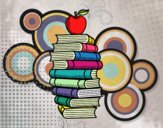 Libros y manzana