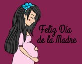 Mamá embarazada en el día de la madre