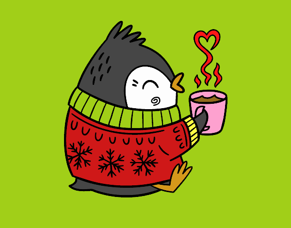 Pajarito tomando un té