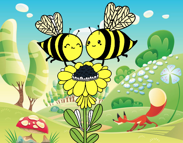 Pareja de abejas