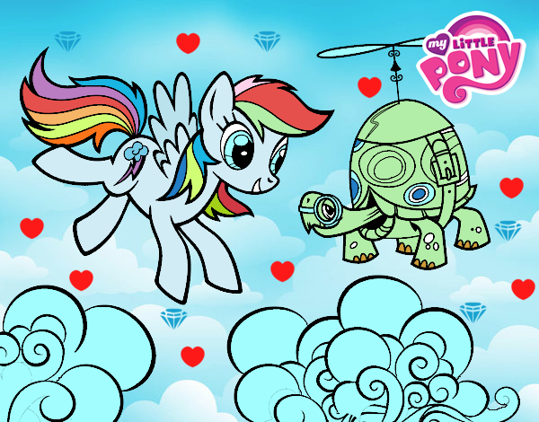 Rainbow Dash y la tortuga tanque