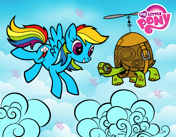 Rainbow Dash y la tortuga tanque