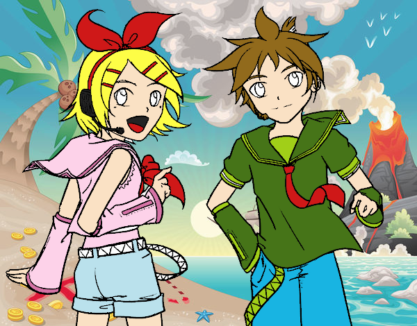 Rin y Len Kagamine Vocaloid