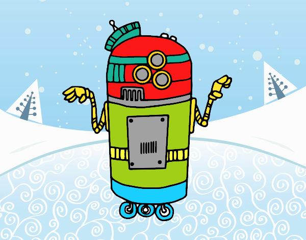 mi robot en la nieve