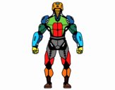 Robot luchador de espaldas