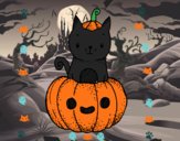 Un gatito de Halloween