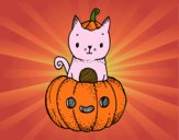 Un gatito de Halloween