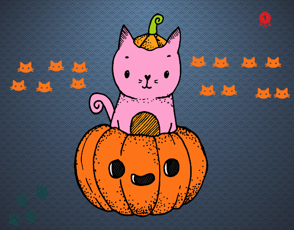 Un gatito de Halloween