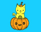 Un gatito de Halloween