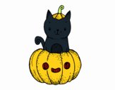 Un gatito de Halloween