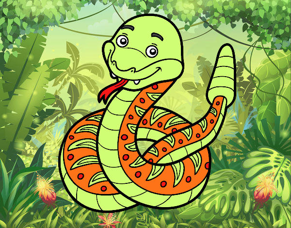 Una serpiente de cascabel