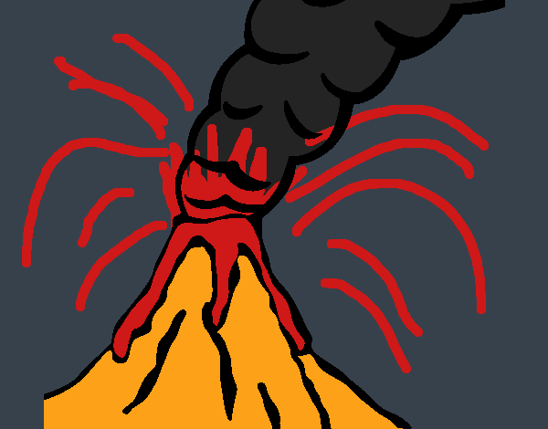 Dibujo de Volcan en erupcion pintado por en  el día 20-05-21 a  las 19:14:09. Imprime, pinta o colorea tus propios dibujos!