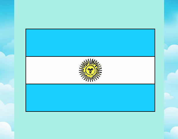 dibujo de argentina coloreado