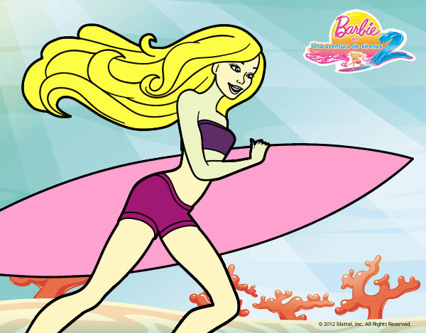 Barbie corre al agua