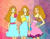 Barbie y sus amigas vestidas de fiesta