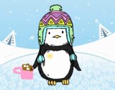 Bebé pingüino con gorrito