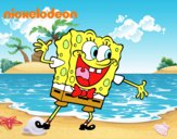 Bob Esponja saludando