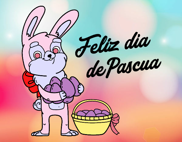 Conejo con muchos huevos de Pascua